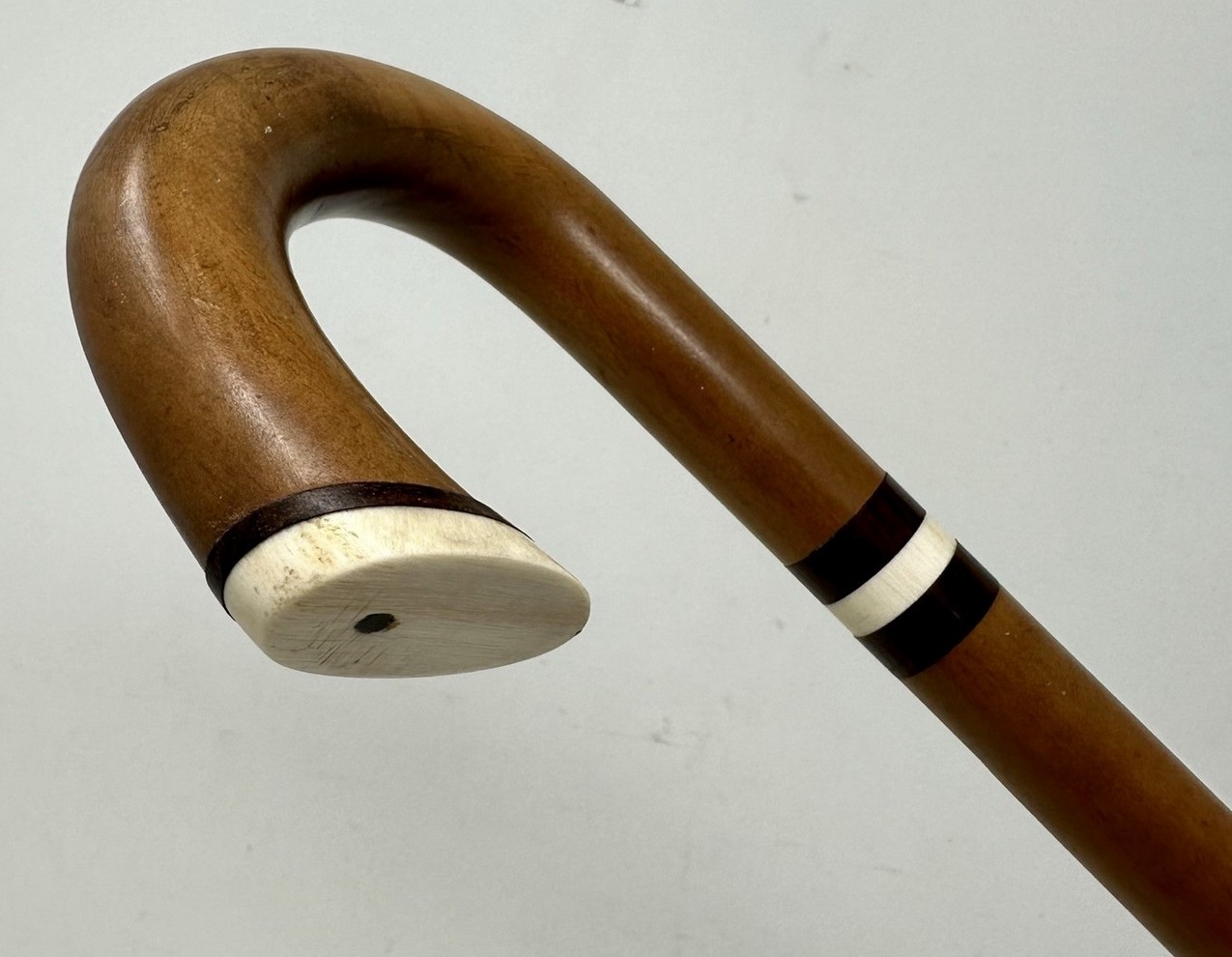 729. Antique Vintage English Ladys Gentlemas Malacca Wooden Walking Stick Cane 1920 - Image 5