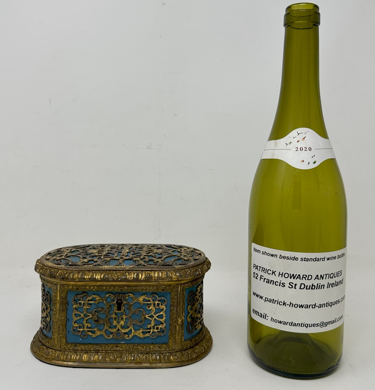 624. Antique French Ormolu Gilt Bronze Dore Casket Jewelry Box Sevres Style 1860 19Ct - Image 9