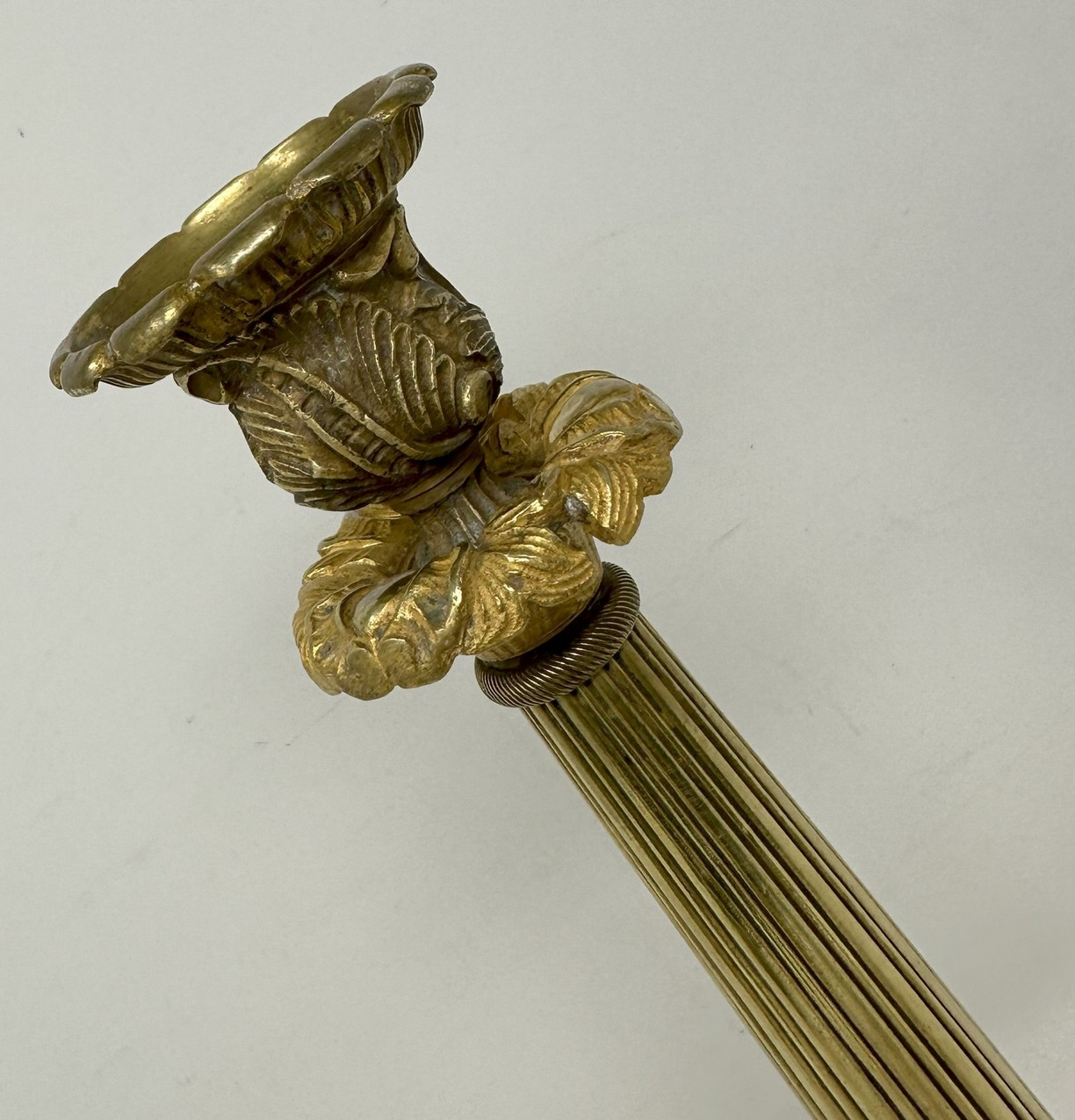 384. Antique Pair French Ormolu Bronze Dore Victorian Candlesticks Candelabra 19th Ct - Image 5