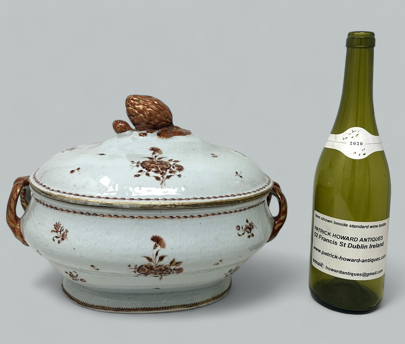 871. Antique Chinese Qing Dynasty Canton Porcelain Famille Rose Qianlong Tureen 18 Ct - Image 11