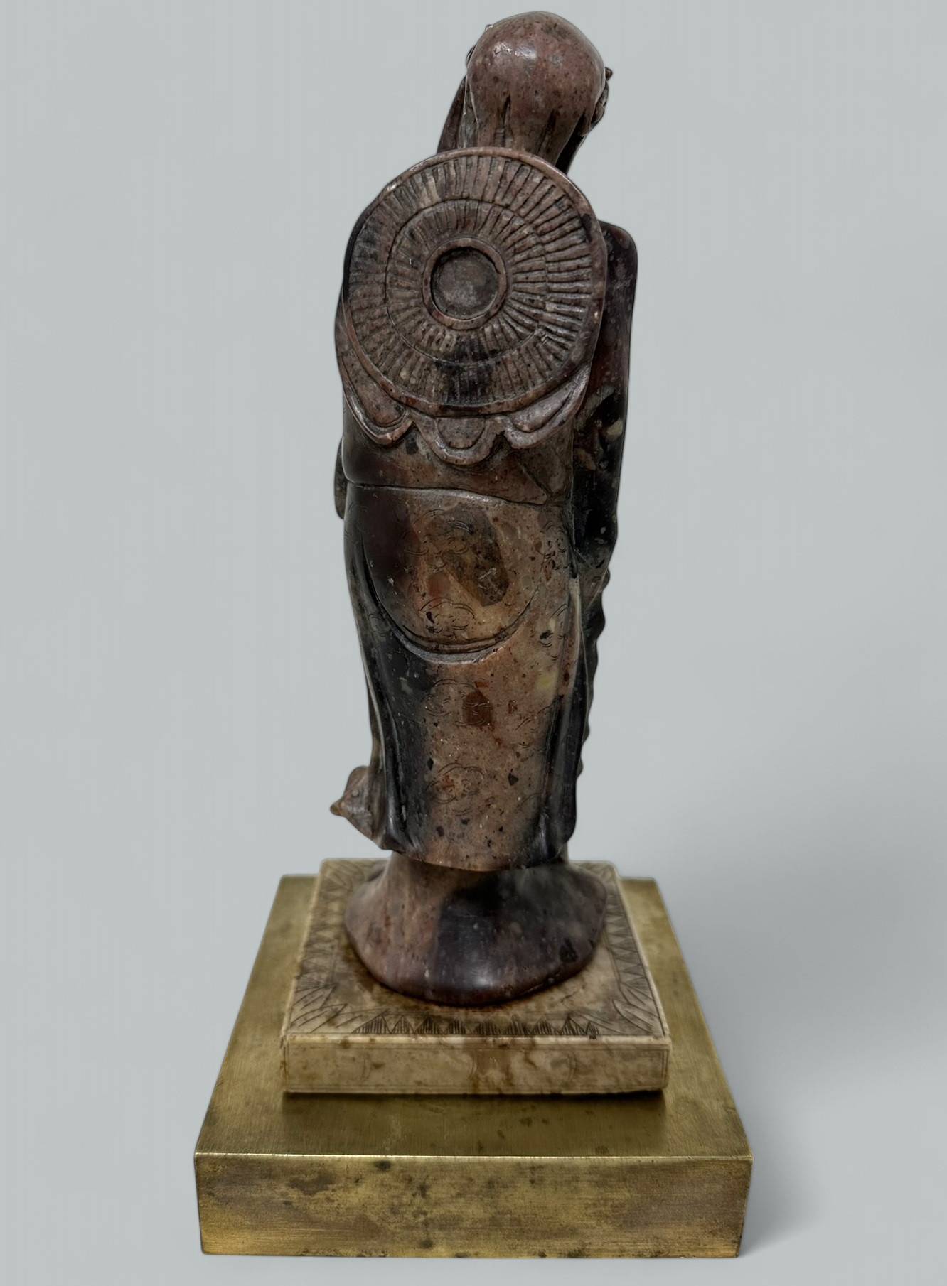 401. Antique Japanese or Chinese Carved Soapstone Gentleman Figure Meiji Period - Image 4