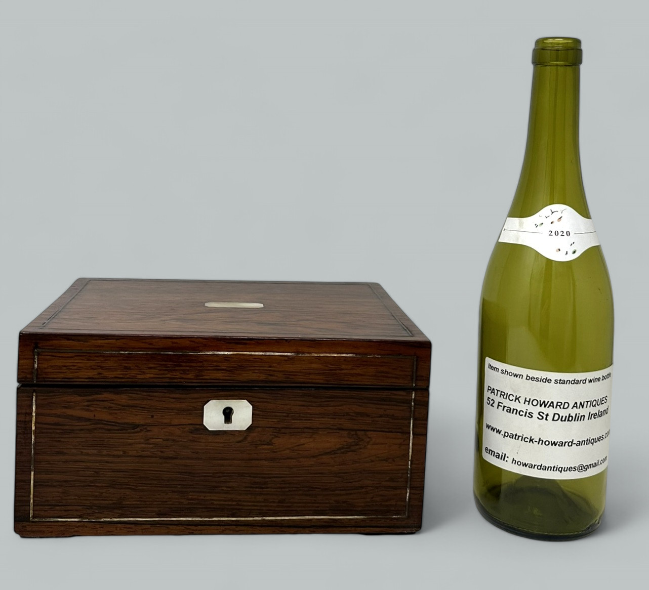 983. Antique Inlaid Rosewood English Jewelry Sewing Casket Silk Lined Interior 19th Ct - Image 9