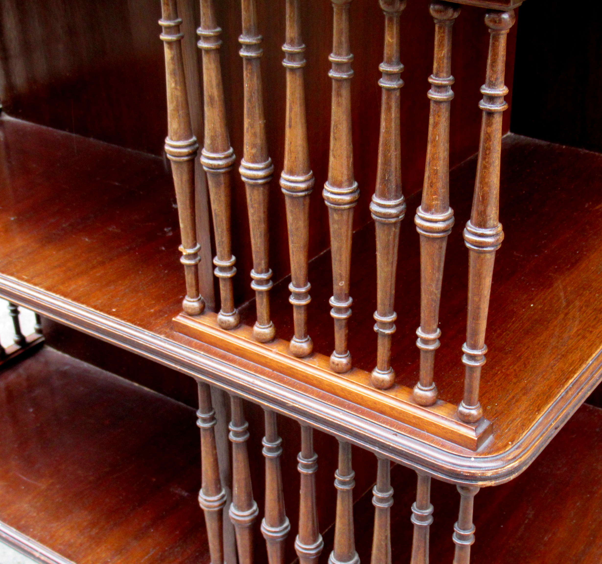 332. Fine Flame Mahogany Revolving Bookcase by Howard and Sons London 19thCt - Image 3