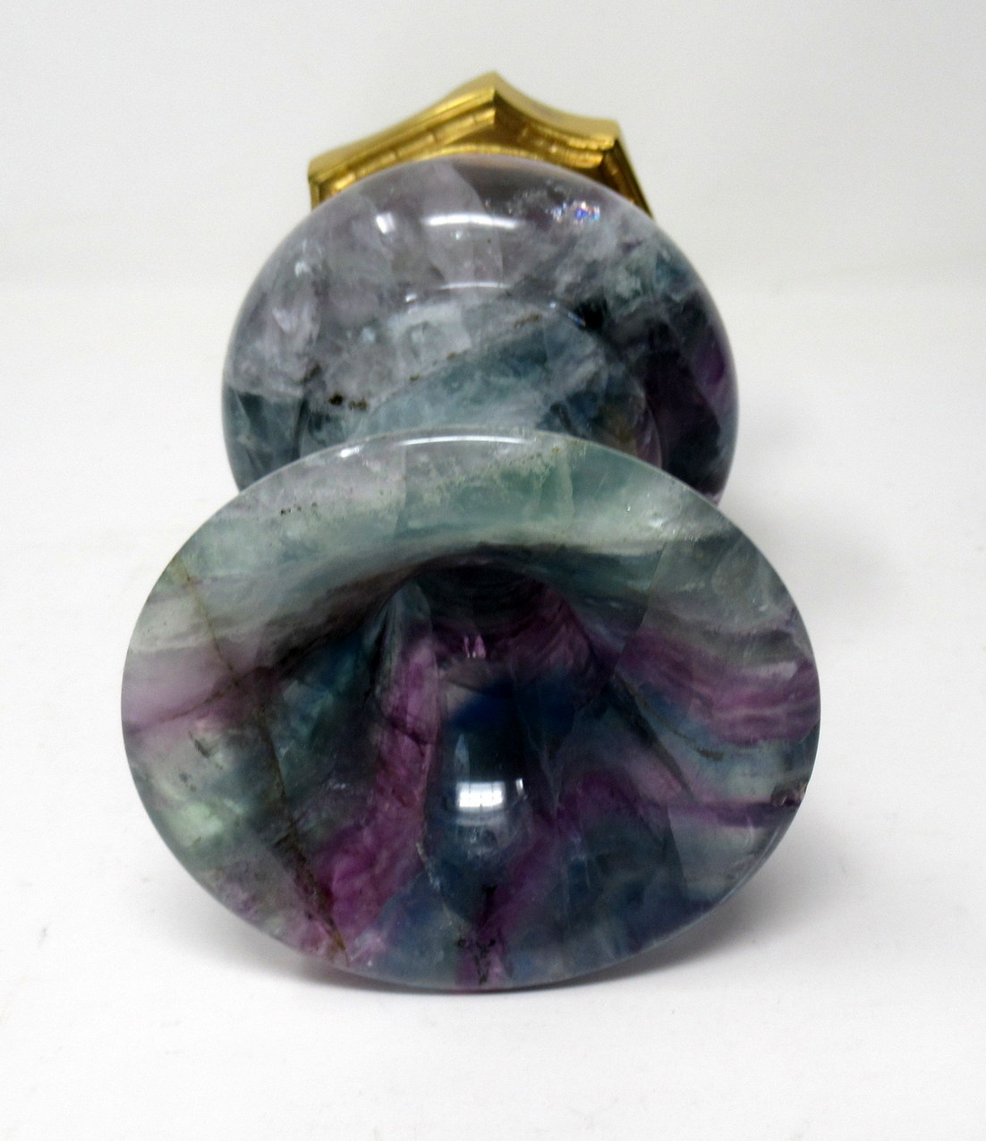 554. Rare Blue John Fluorite Derbyshire Carved Urn Ormolu Mounts 19th Ct - Image 8