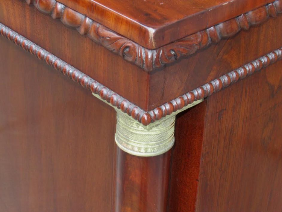 087 Fine Regency Mahogany Twin Door Side Cabinet Attrib. Williams Gibton early 19Ct - Image 4