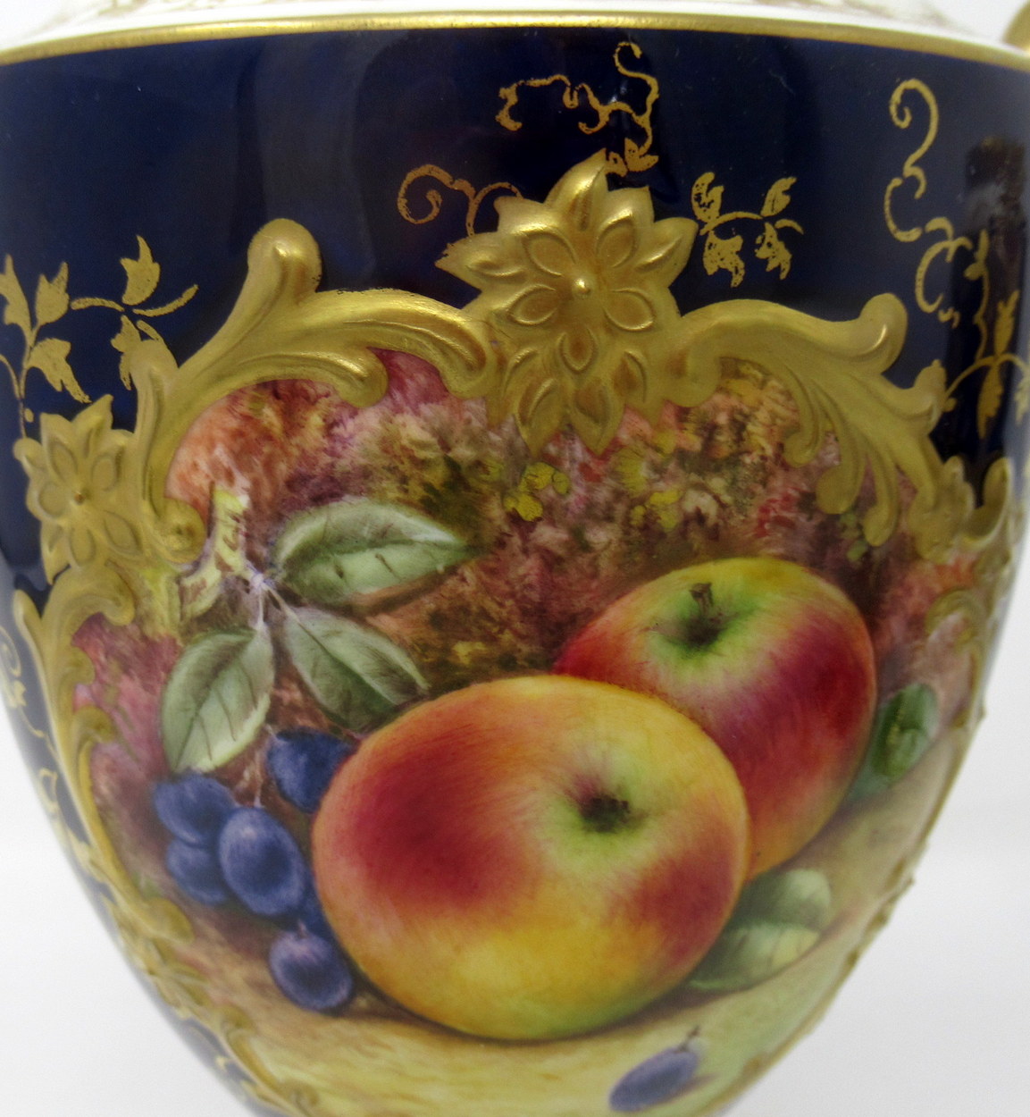 670. Fine Pair Coalport Urns Hand Painted Signed Richard Budd. E. Robinson 20thCt - Image 6