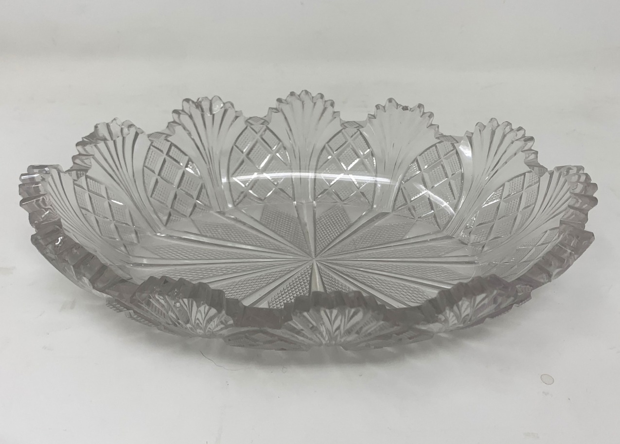 589. Antique Irish Tipperary Waterford Glass Cut Crystal Bowl Georgian Centerpiece - Image 5