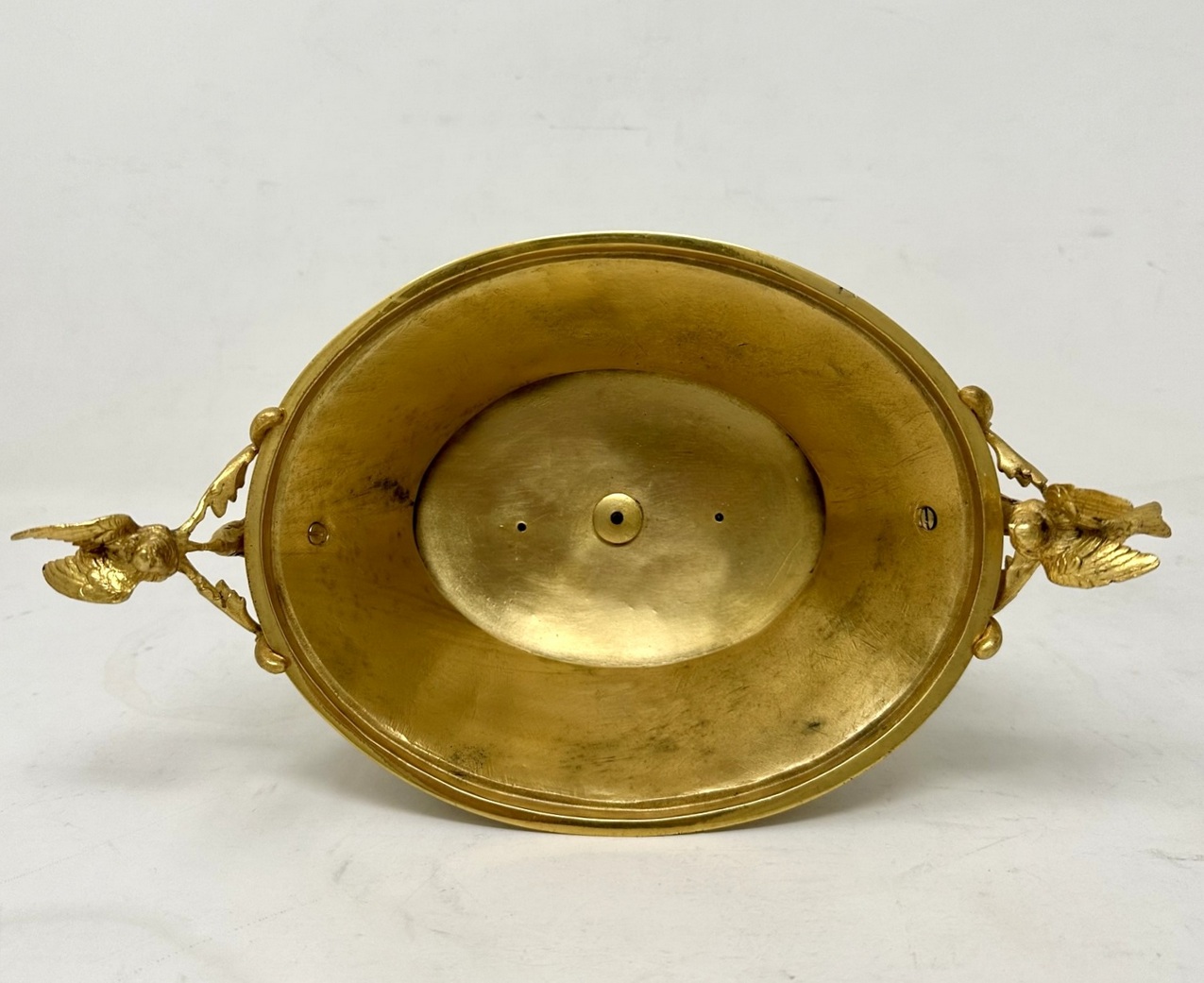 439. Antique French Gilt-Bronze Champlevé Enamel Centerpiece Ferdinand Barbedienne - Image 8