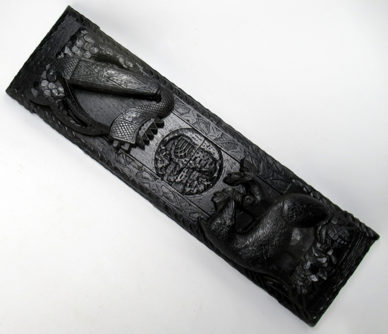 678. Rare Irish Carved Bog Oak Book Slide Attrib. To Cornelius Goggin Dublin Ireland 19Ct - Image 2