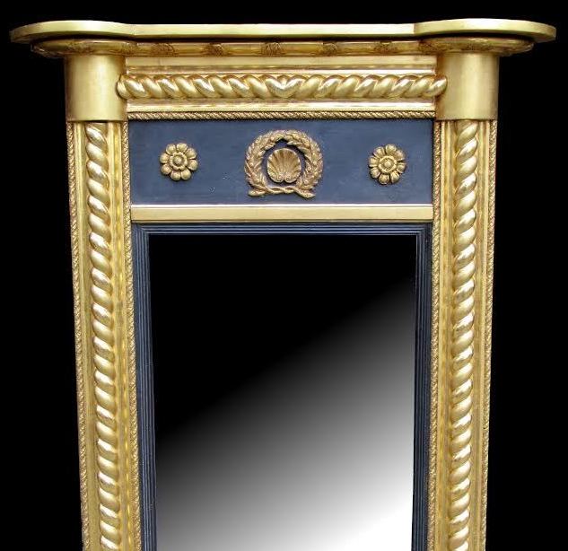 517. Rare Irish William IV Giltwood Pier Bevelled Mirror by R and W Clarke Cork