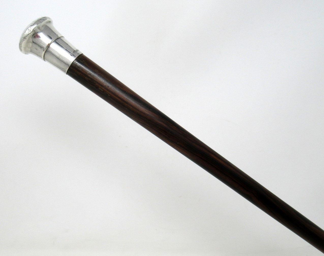 920. Fine Rosewood Walking Swagger Cane Jonathan Howell Silver Grip London 1929 - Image 4