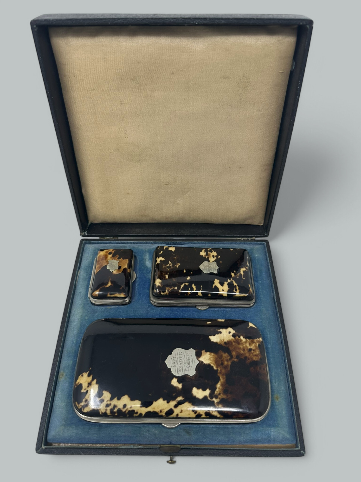297. Antique Victorian Casket Tortoiseshell Calling Cards Regency Grand Tour 1837 - Image 2