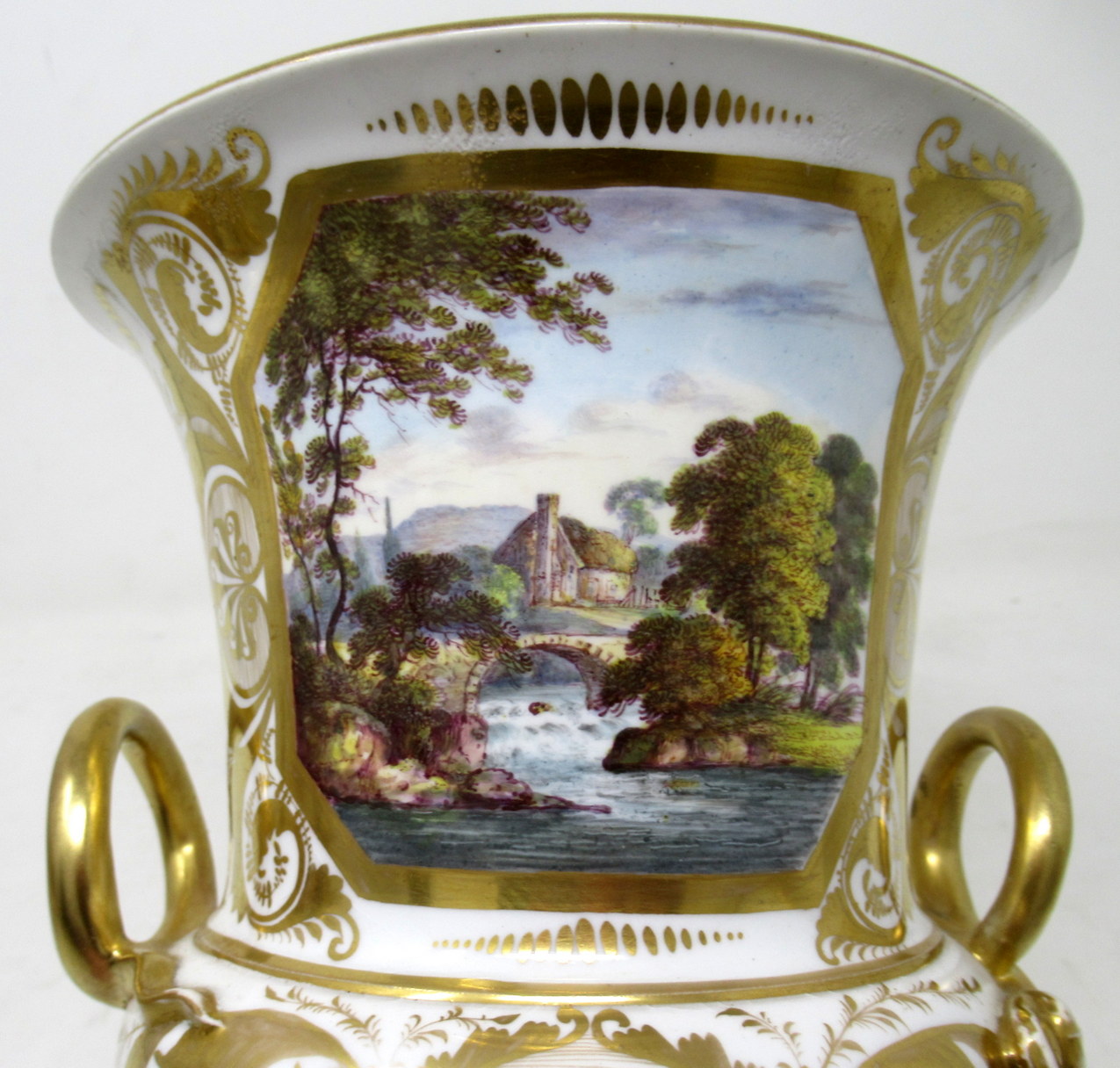 362. Pair Regency Crown Derby Campana Porcelain Urns Vases Garniture Robert Brewer - Image 10