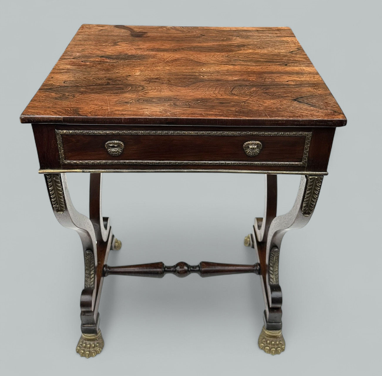 094. Antique English Regency Rosewood Occasional Side or Work Table Circa 1815 - Image 8