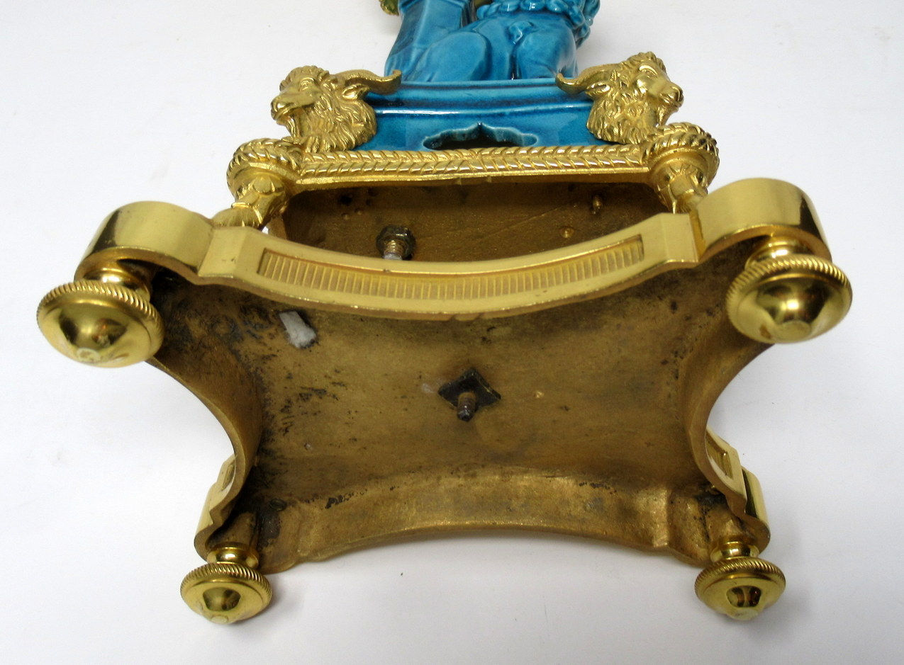 290. Pair French Ormolu Chinese Porcelain Twin Light Candelabra Kangxi 18th Century - Image 11