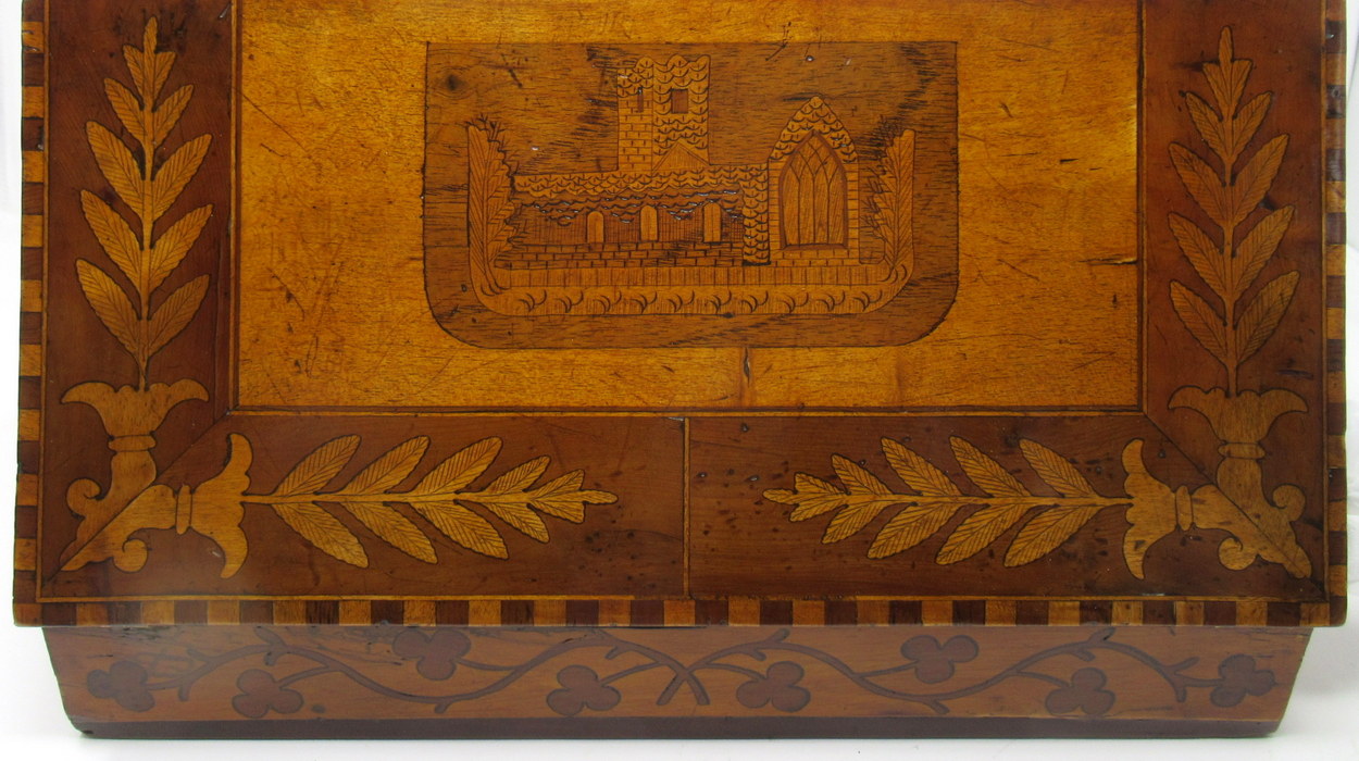 333. Irish Killarney Ware Arbutus Wood Ladies or Gents Travelling Writing Slope 19thCt - Image 9