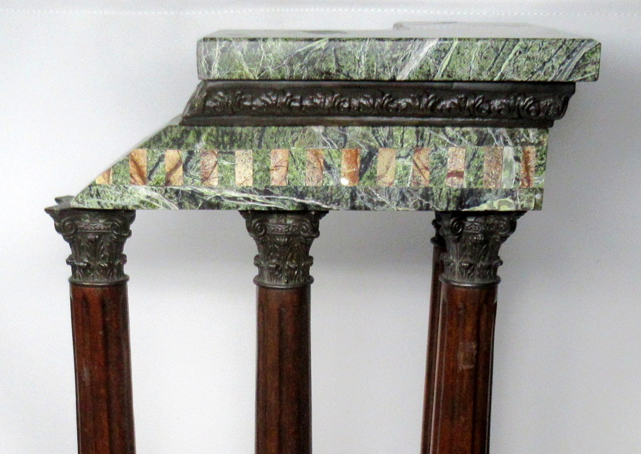 129. Antique Grand Tour Marble Bronze Corinthian Column Italian Neoclassical Ruins - Image 9