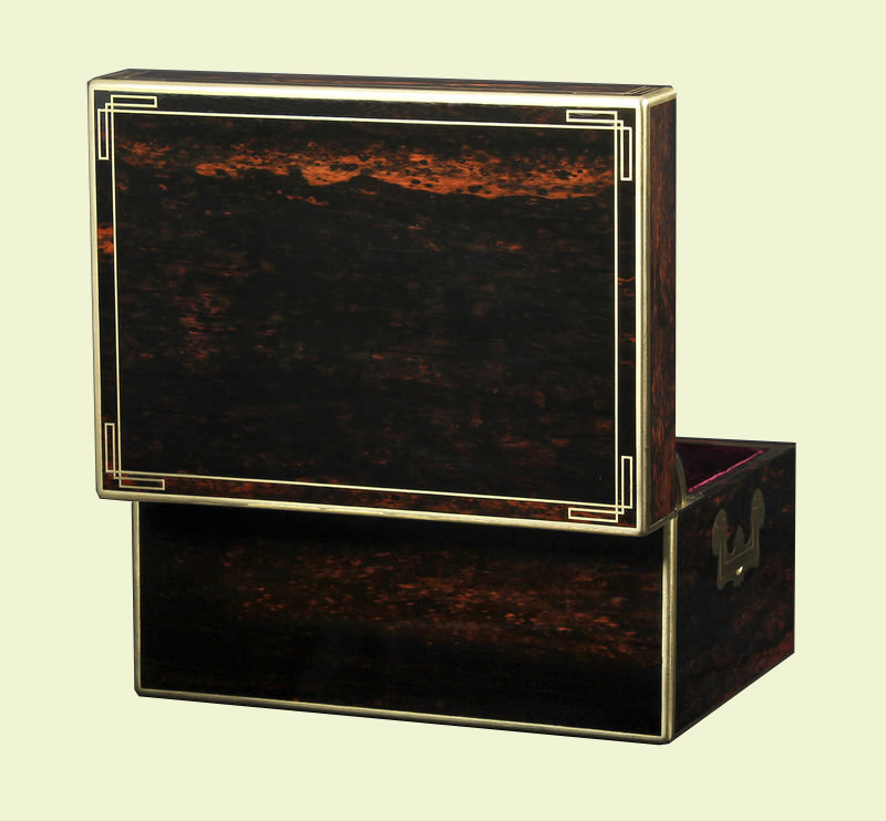 193. Brass Bound Coromandel Casket. W. Leuchard Co.London 19th Ct - Image 5