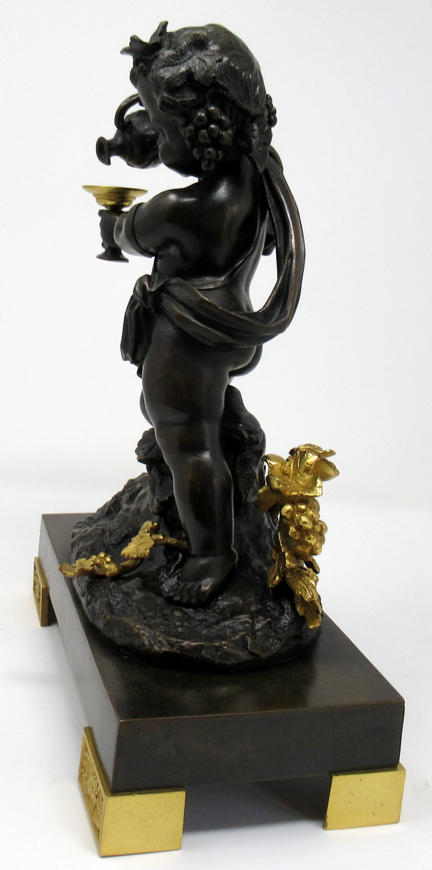 183. Grand Tour Classical Bronze Figure Infant Bacchus attrib. Egisto Rossi 19thCt - Image 5