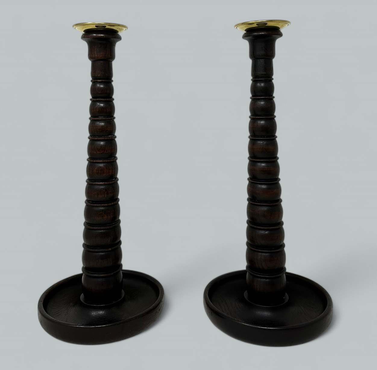 197. Antique Garniture and Pair English Victorian Wooden Candlesticks Candelabra 19 Ct - Image 8