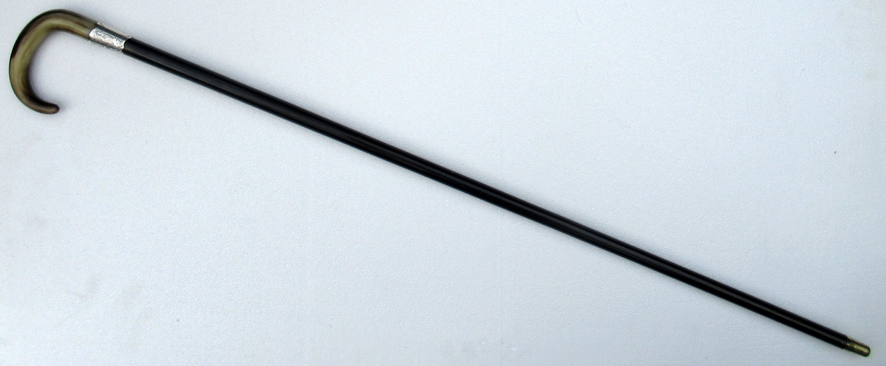 265. Antique Ebony Wooden Sterling Silver Lady's Gentleman's Walking Stick Hallmark London 1924 - Image 13