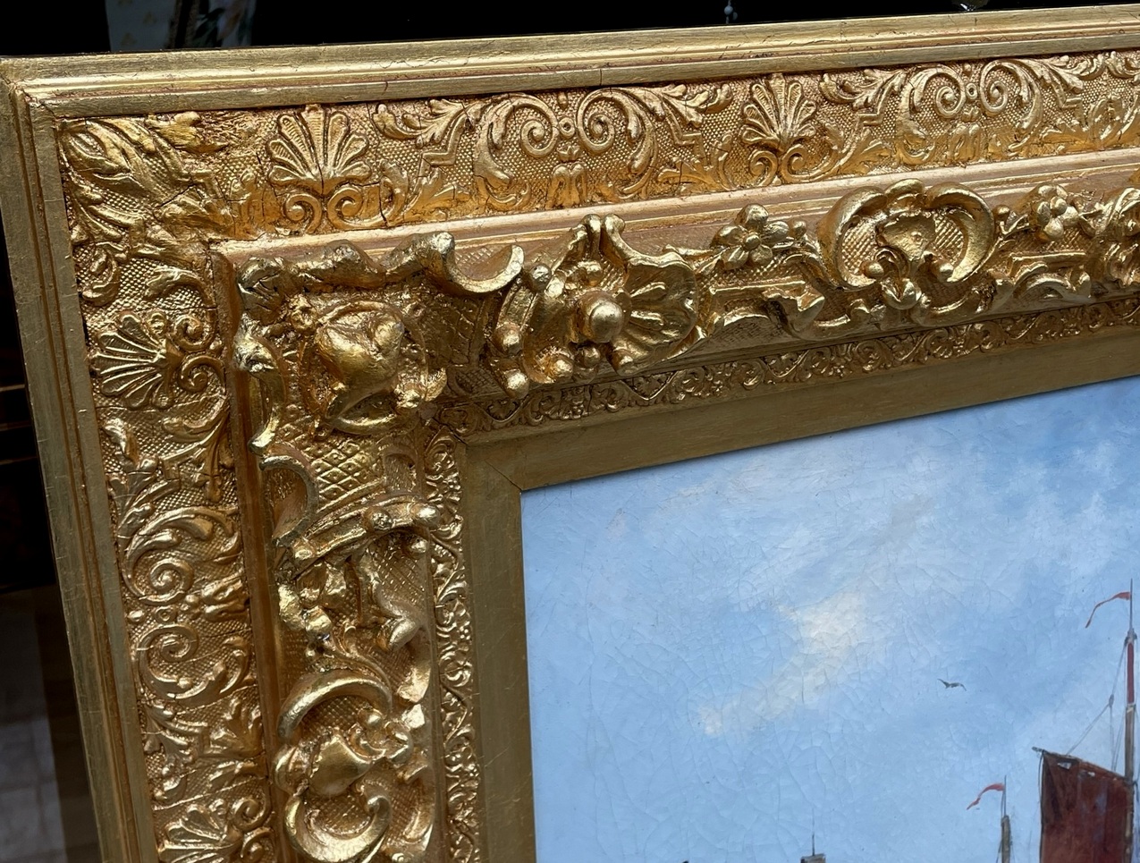 620. Felix Lenoir Pair Dutch Oil Paintings Marine Scenes Amsterdam Irish Interest 19Ct - Image 8