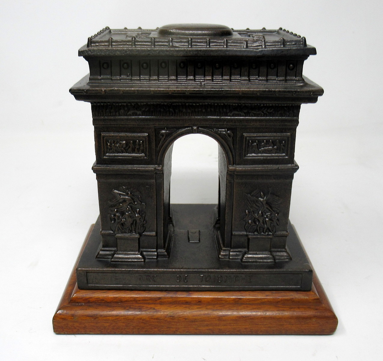 891. French Bronzed Grand Tour Style Musical Table Casket Arc de Triomphe Circa 1900 - Image 3