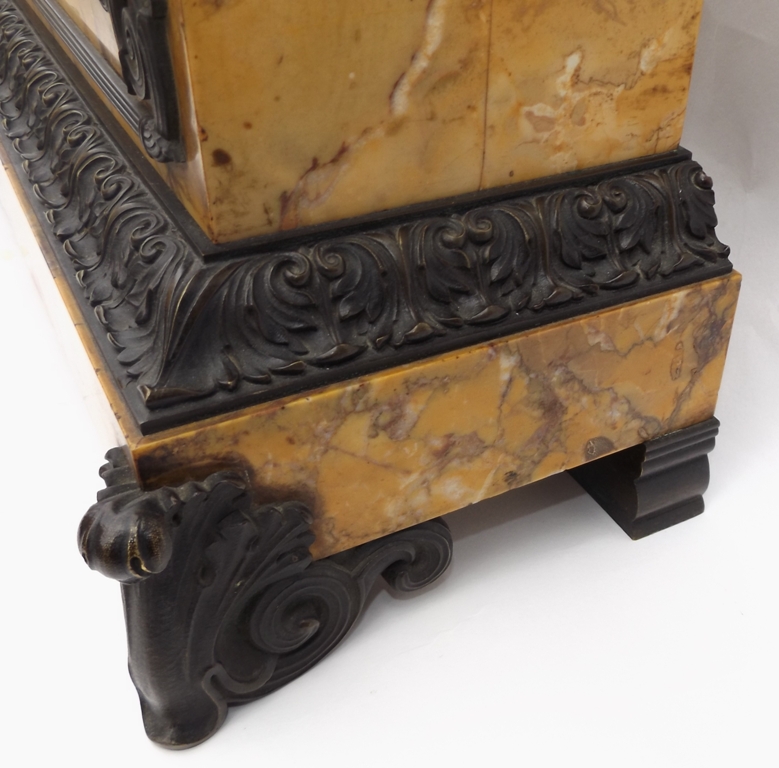 825. Superb Grand Tour Sienna Marble Clock 19Ct - Image 10