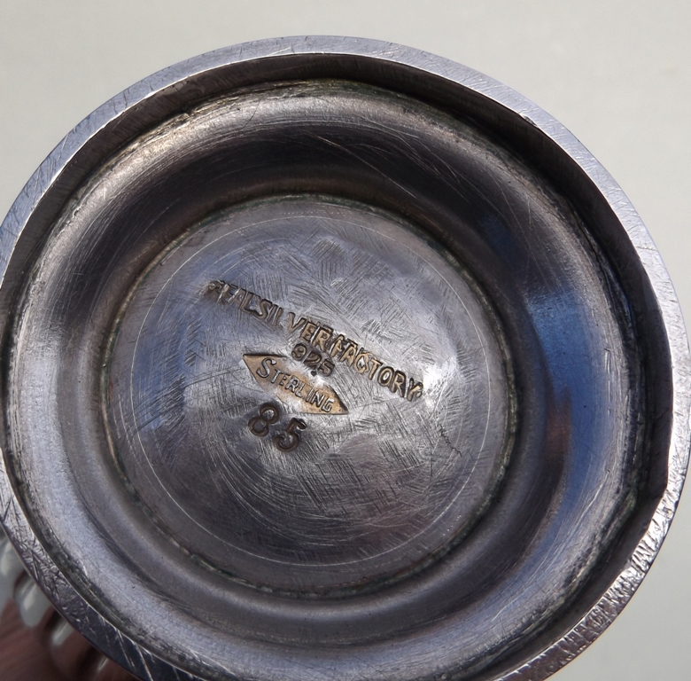 289. Stunning Heavy Gauge Sterling Silver Sugar Bowl Matching Creamer 20thCt - Image 6