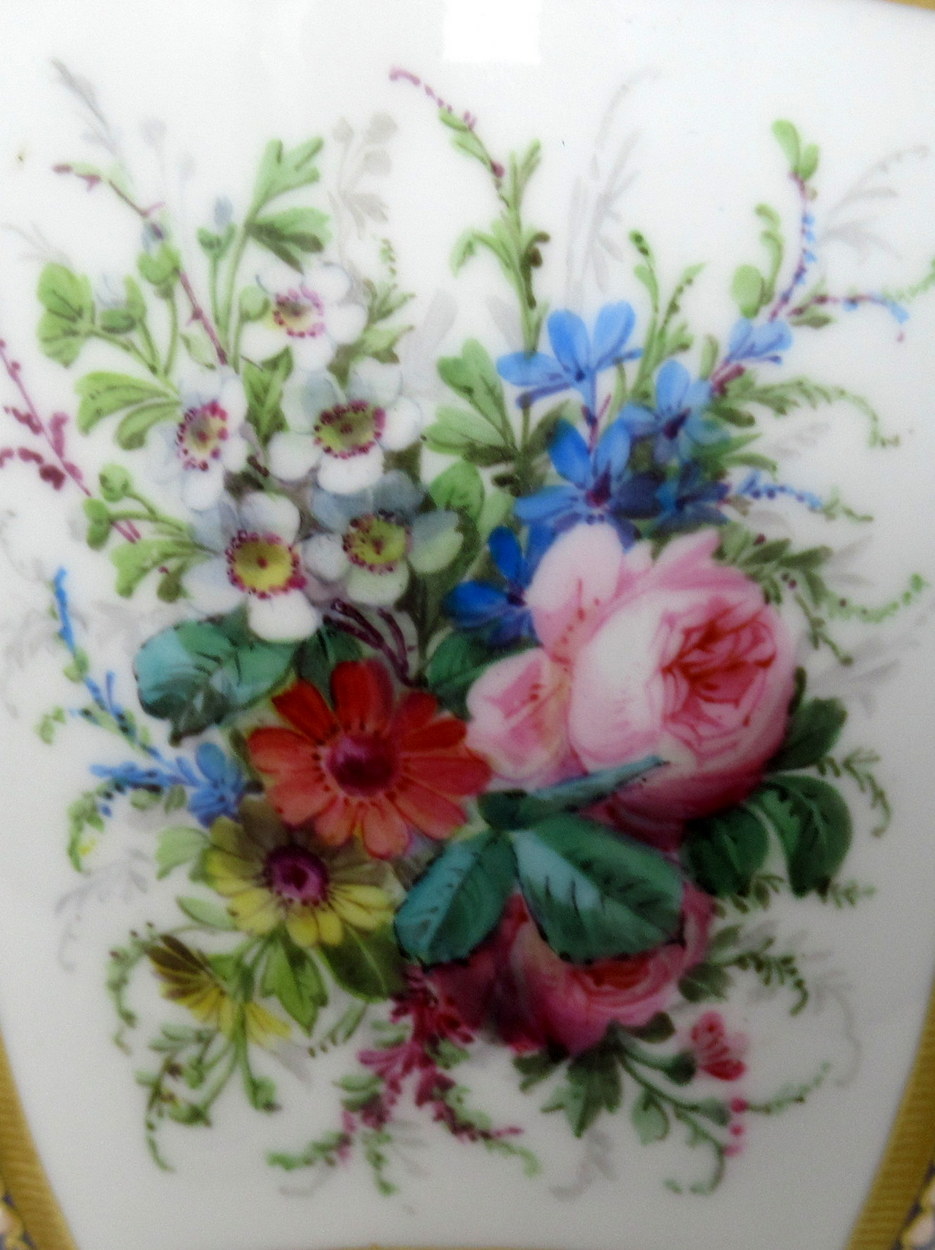 975. Fine Pair French Sevres Porcelain Ormolu Mounted Table Lamps 19thCt - Image 10