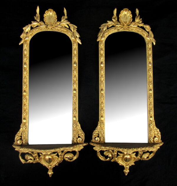 842. Fine Pair English Giltwood Pier Mirrors Early Victorian 19thCt