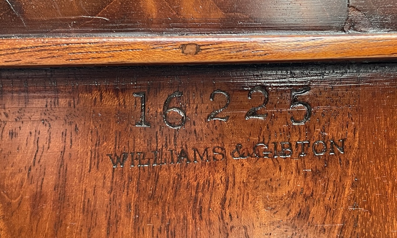 090. Antique Irish Mahogany Side Cabinet Chiffonier Mac Williams Gibton Georgian 19Ct - Image 3