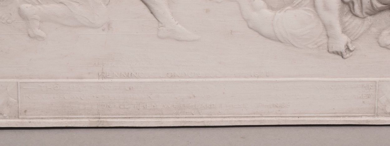555. John Henning (1771-1851) Rare Set Six Plaster Plaques Cast in Relief After Raphael - Image 9