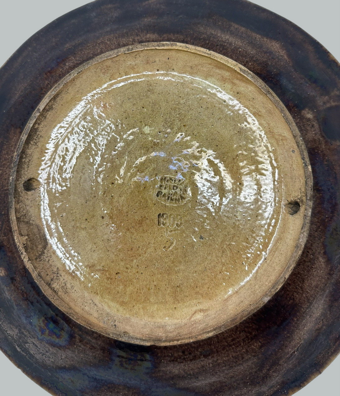 447. Antique Majolica Palissy Portuguese Charger by Jose A Cunha Butterfly Snake 1905 - Image 11