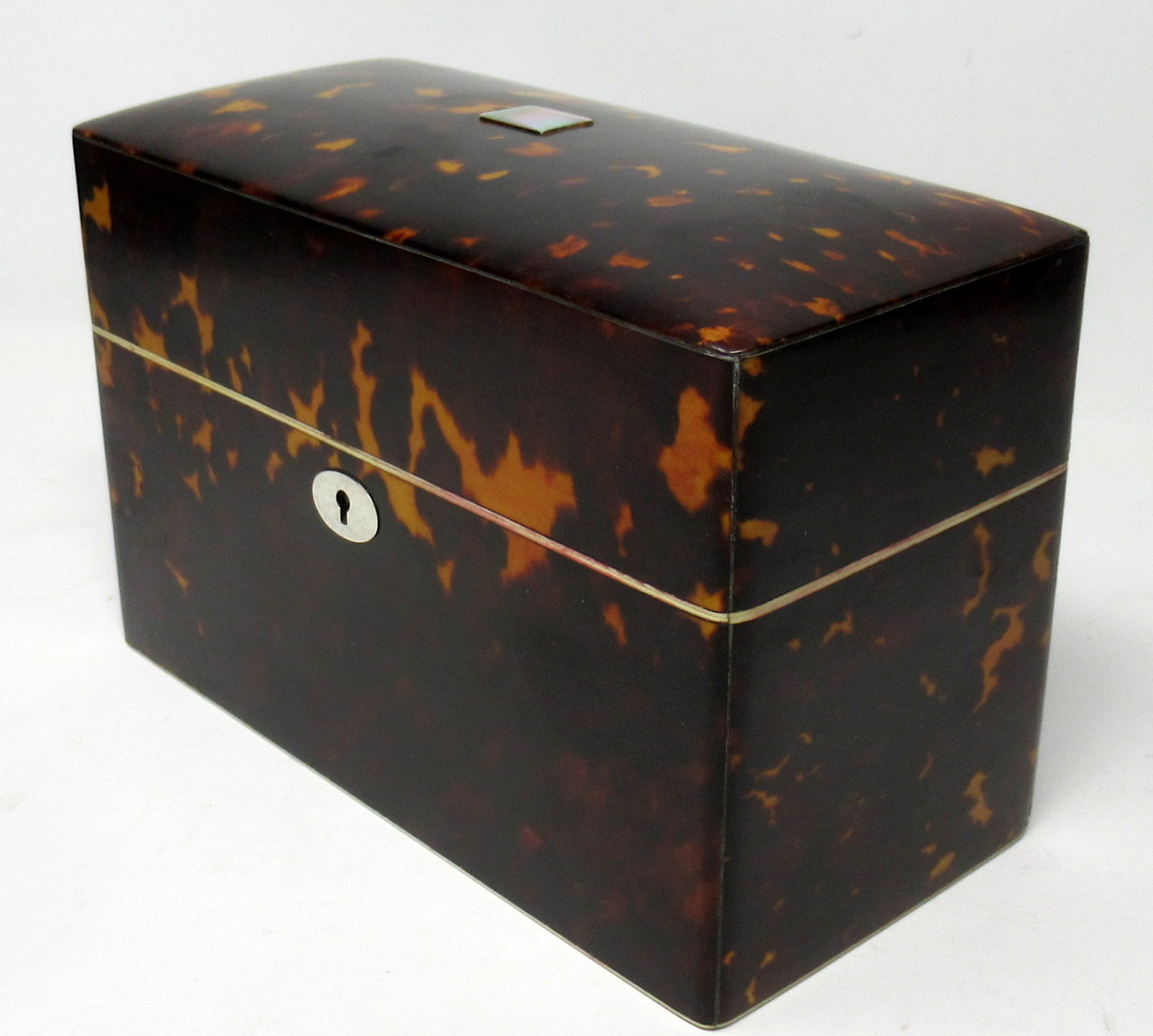 165. Figured Tortoiseshell Ivory Ladies Jewellery Casket by Thomas Lund 19thCt - Image 3