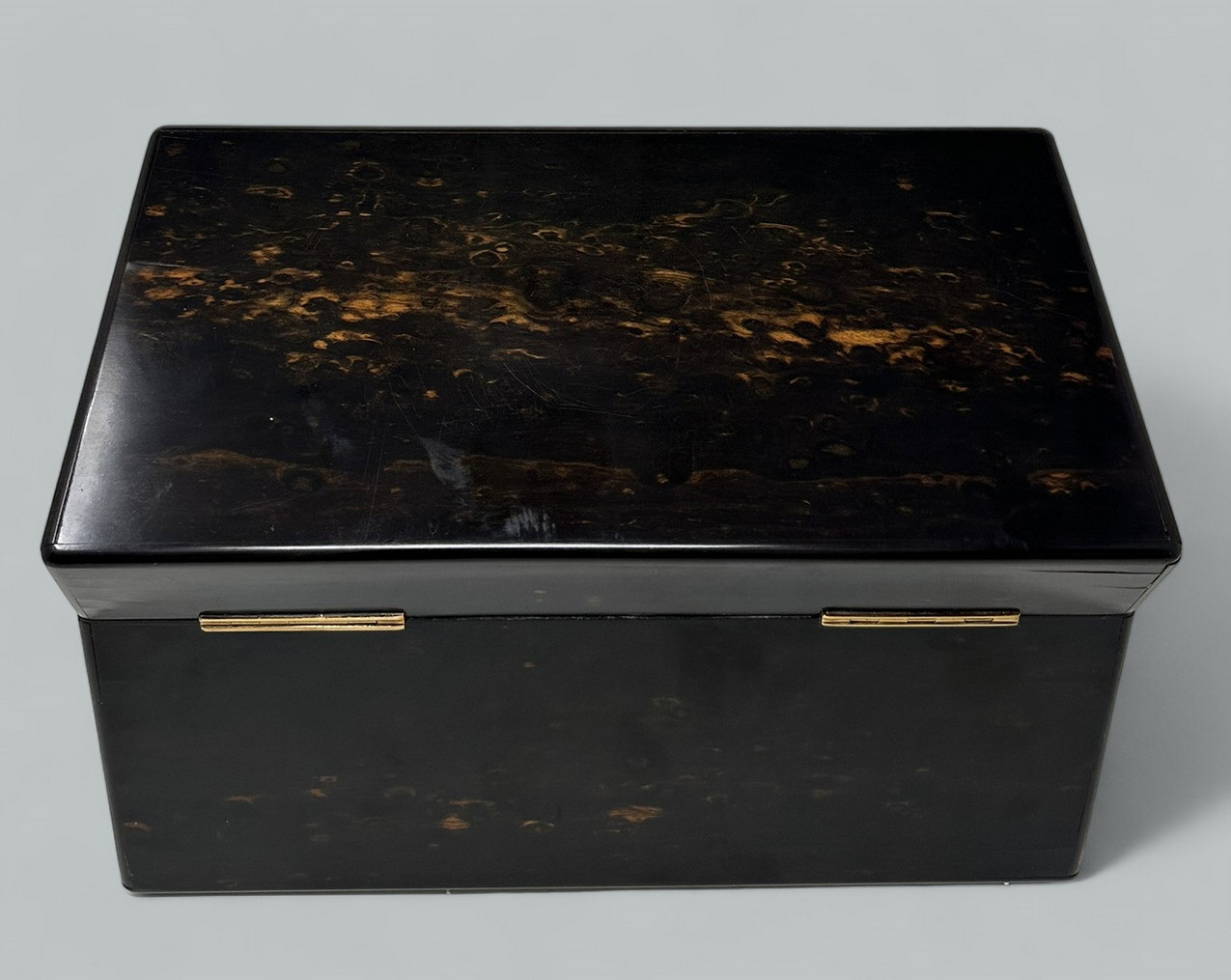 472. Antique English Coromandel Wooden Double Tea Caddy by Thomas Lund 19th Century - Image 9