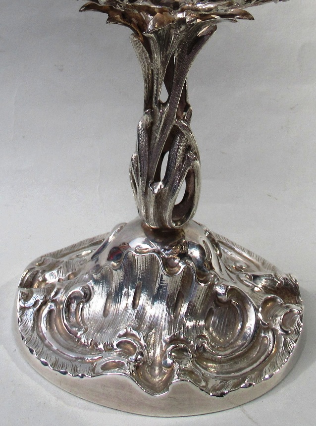 792. Superb Heavy Gauge Sterling Silver Centerpiece Charles Thomas Fox London 1846 - Image 7