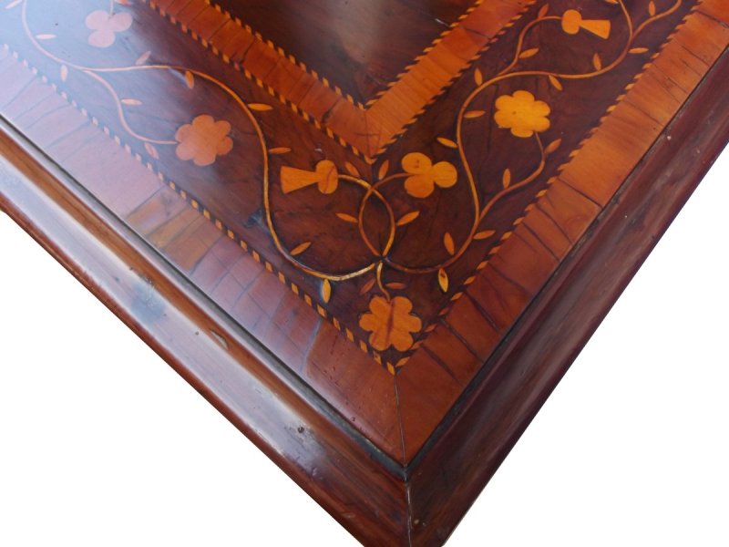 255. Rare Irish Mid-Victorian Marquetry Arbutus-Wood Work Table - Image 4