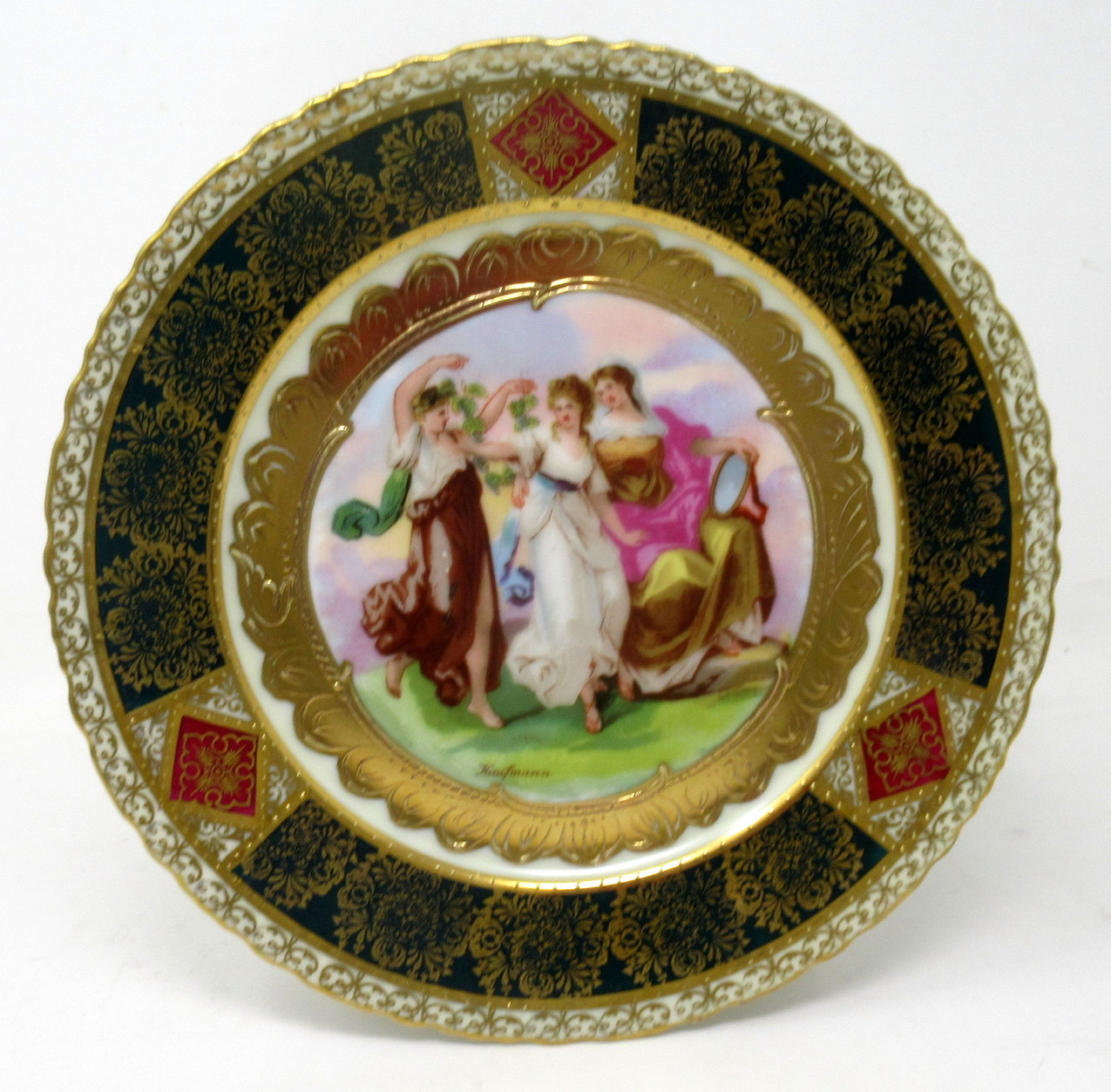 075. Set Austrian Royal Vienna Mythological Themed Angelica Kauffman Cabinet Plates - Image 6