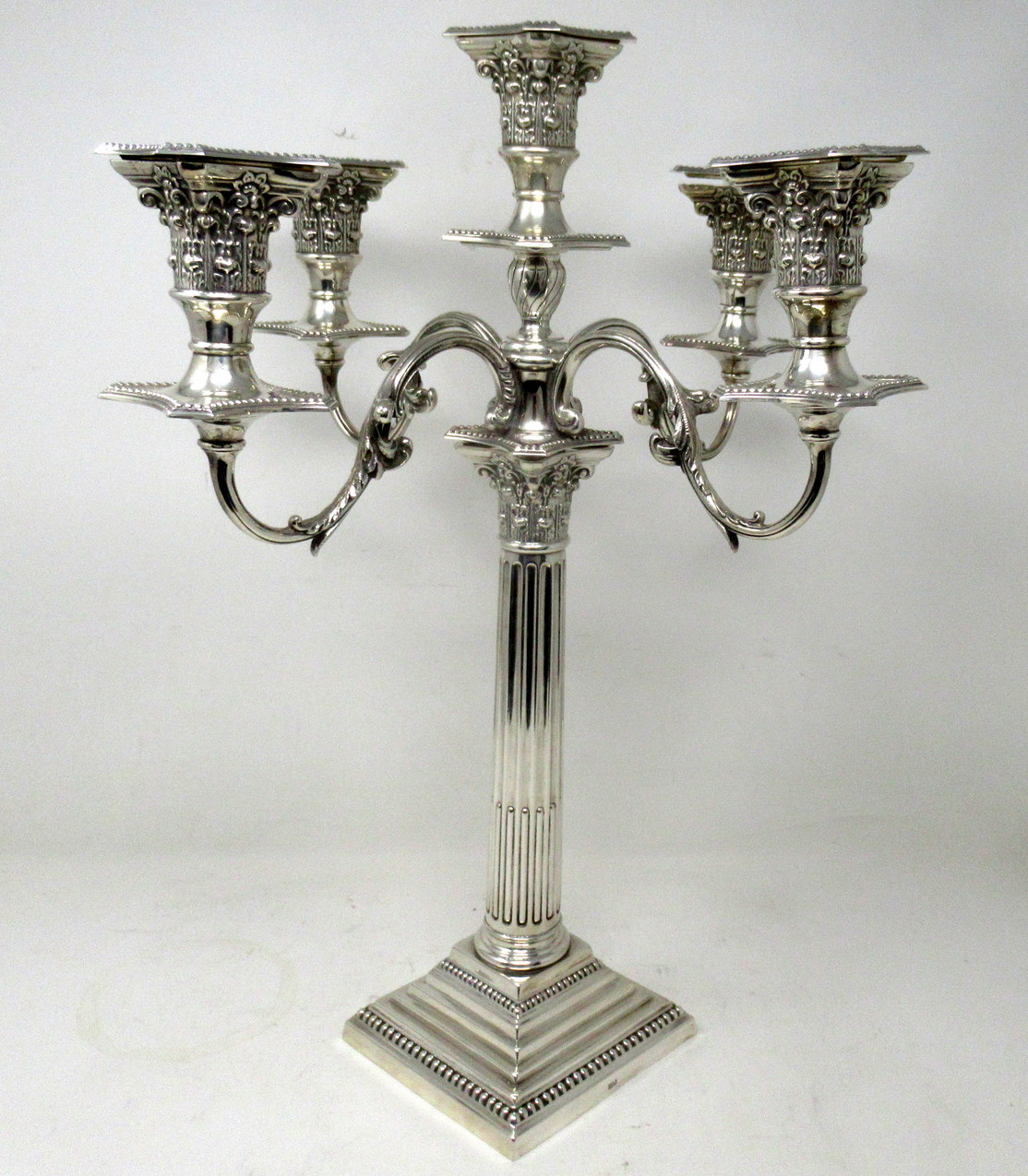 269. Antique English Sterling Silver Candlestick Candelabra Edwardian Barker Brothers - Image 4