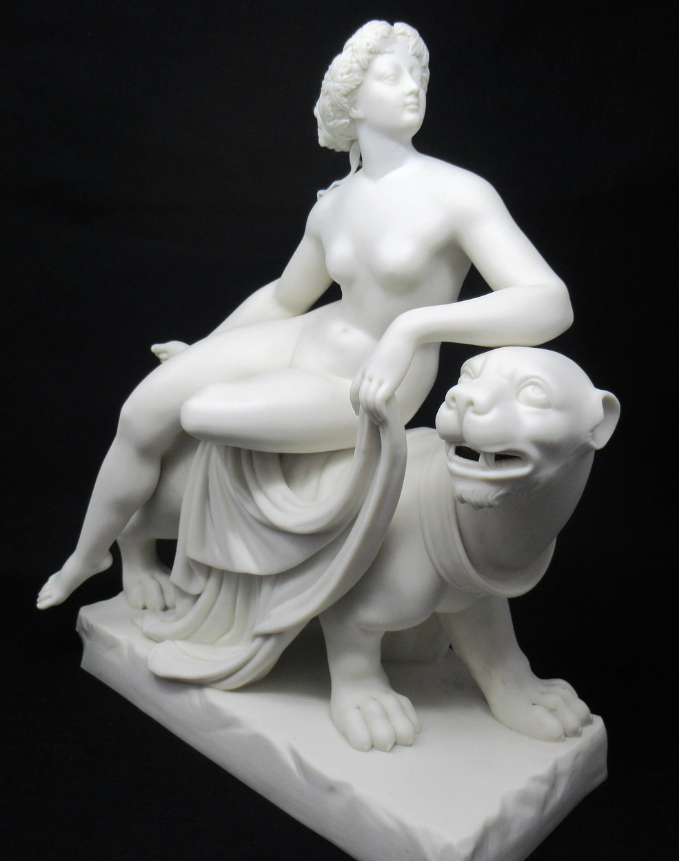 586. Minton Parian Figure Adriadne on Panther after Johann Heinrich von Dannecker 1758-1841 - Image 2