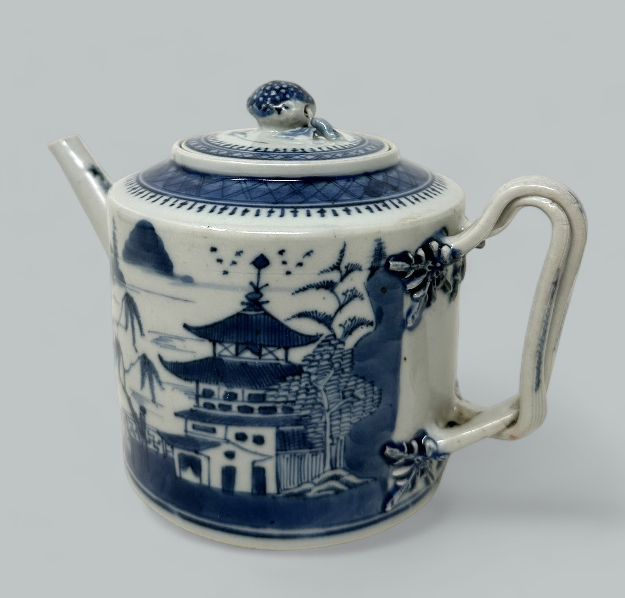 641. Antique Chinese Blue White Qing Dynasty Blue and White Teapot Important Provenance - Image 9