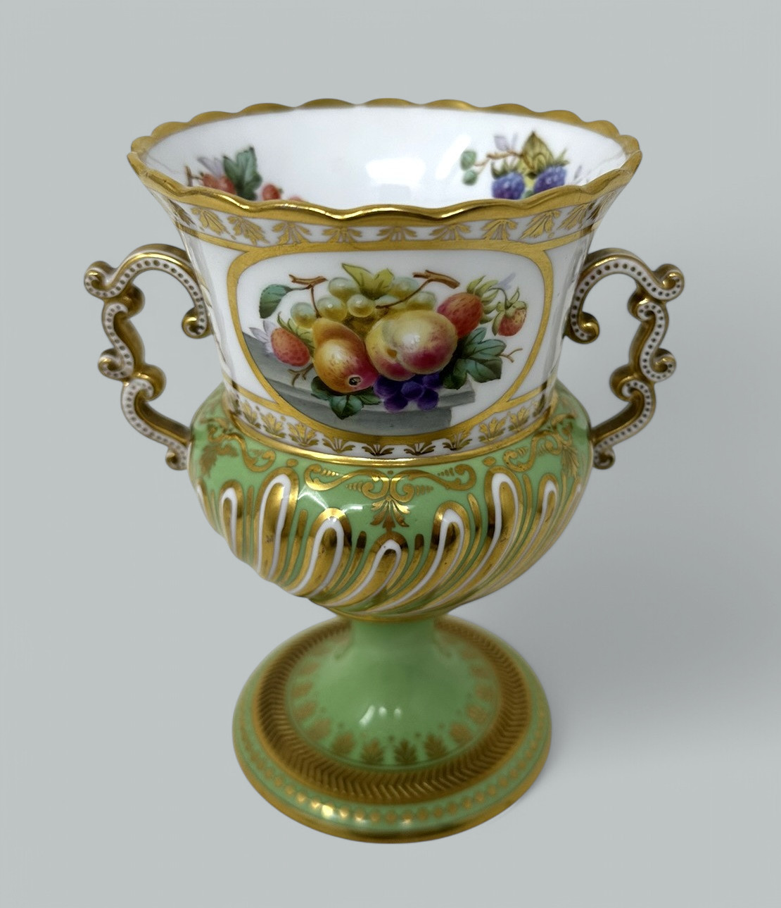 674. Antique English Pair Frederick Adams Copeland Urns Vases Centerpieces Still Life - Image 11