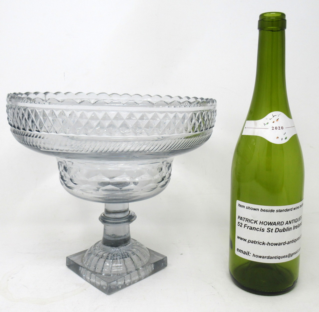 Antique Irish Tipperary Waterford Glass Cut Crystal Georgian Centerpiece Bowl 18Ct - Image 12