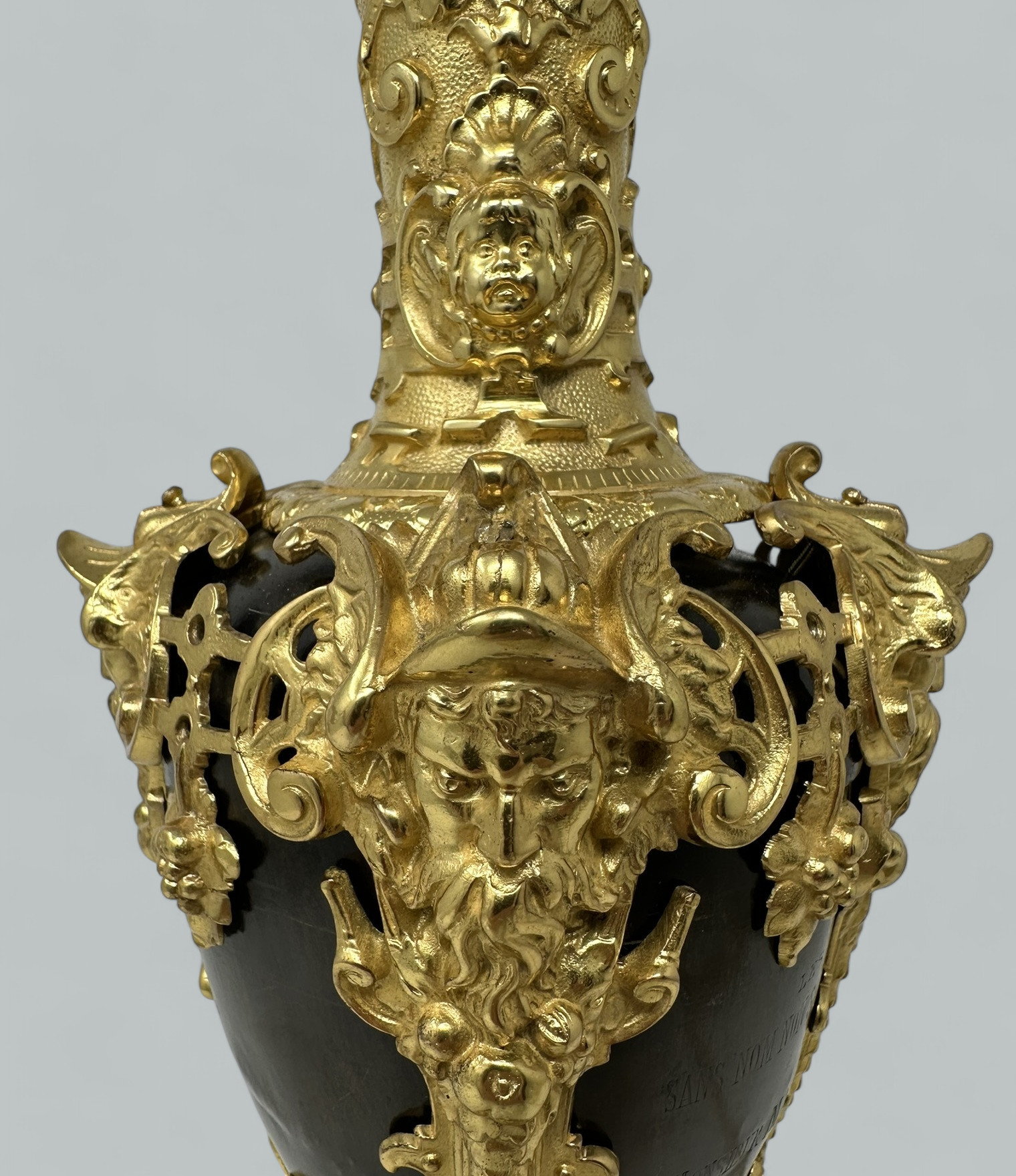 846. Antique French Bronze Ormolu Ewer Vase Electric Lamp Maner Claude Michel Clodion - Image 7