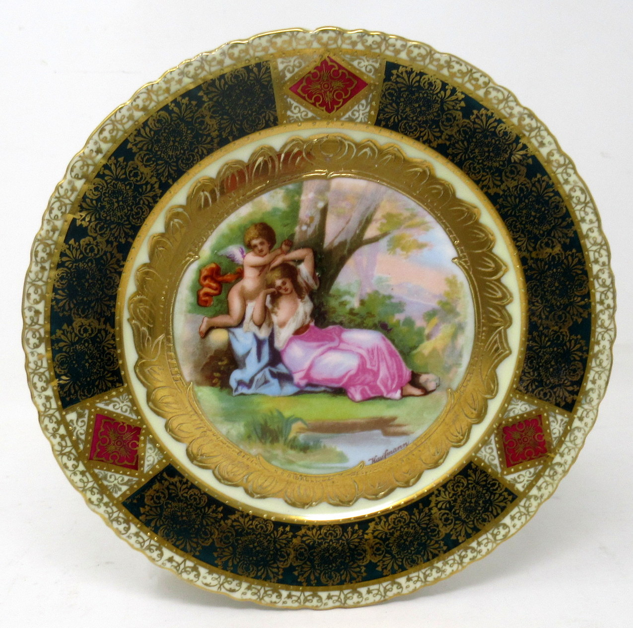 075. Set Austrian Royal Vienna Mythological Themed Angelica Kauffman Cabinet Plates - Image 9