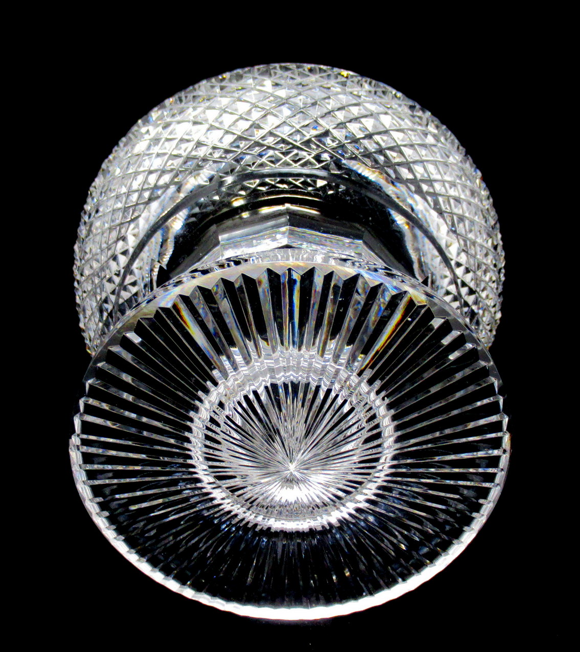 612. Antique Irish Tipperary Waterford Glass Cut Crystal Bowl Georgian Centerpiece - Image 11