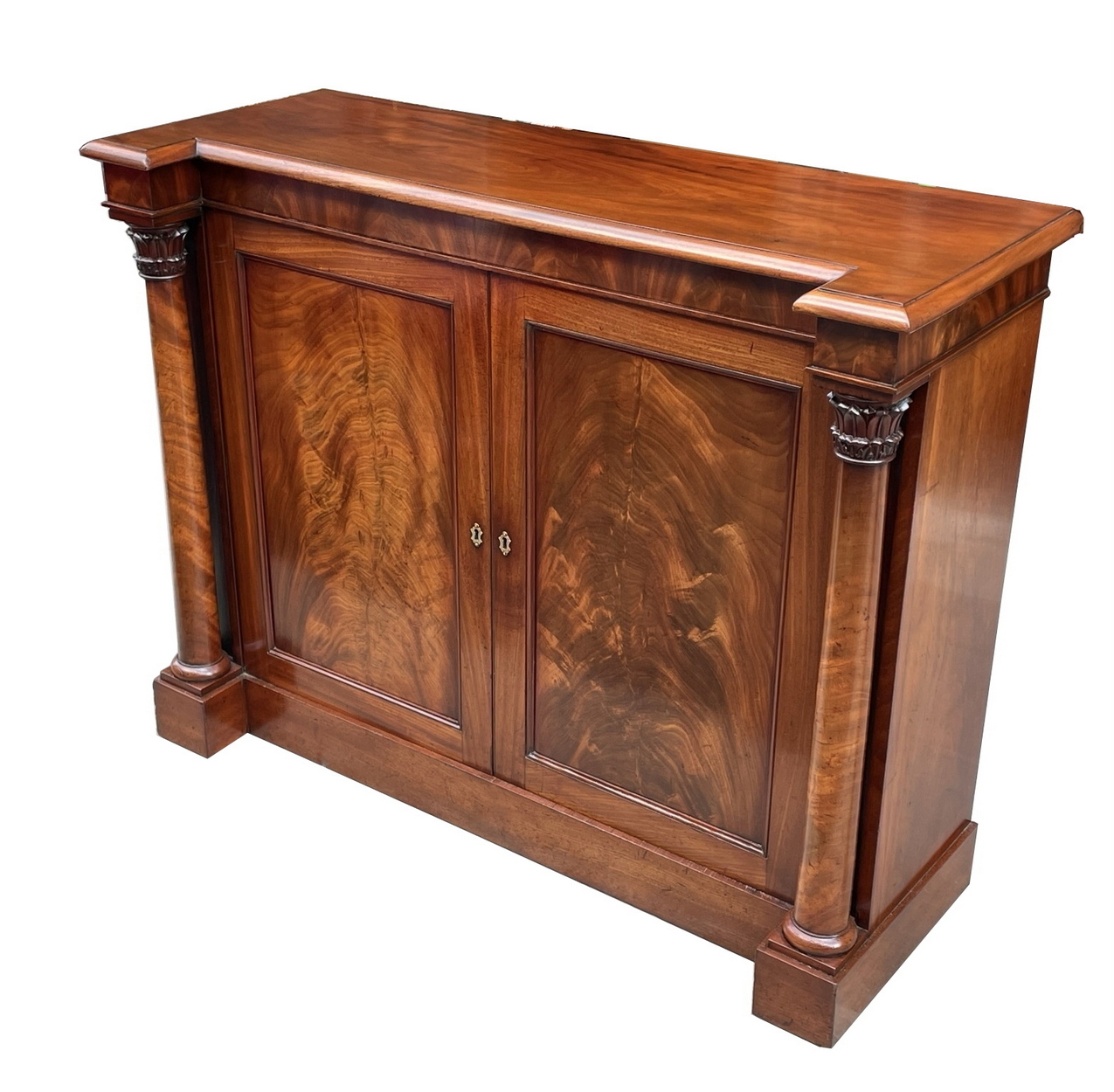 090. Antique Irish Mahogany Side Cabinet Chiffonier Mac Williams Gibton Georgian 19Ct - Image 2