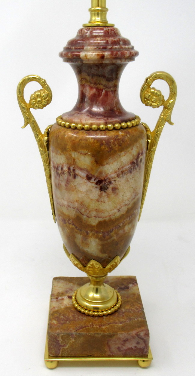 988. Fine Pair French BRECHE-VIOLETTE Gilt Bronze Table Lamps 19th Ct - Image 2
