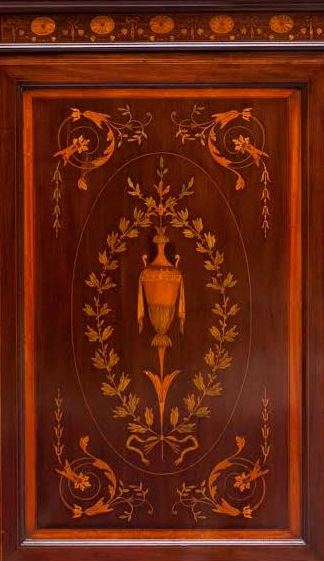 456. Fine Pair Inlaid Mahogany Bookcases by Edwards Roberts Circa 1900 - Image 3